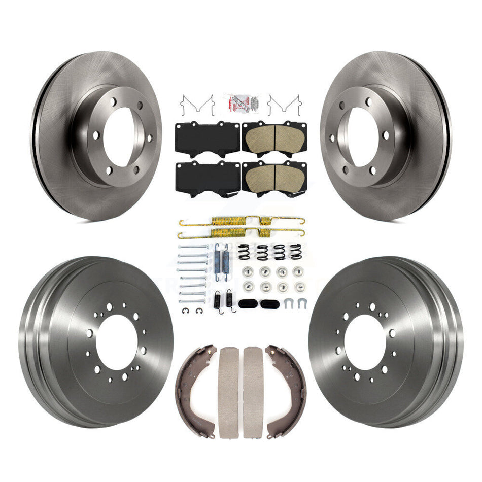 Front Rear Disc Brake Rotors Ceramic Pads And Drum Kit (7Pc) For 2004-2006 Toyota Tundra K8A-100327