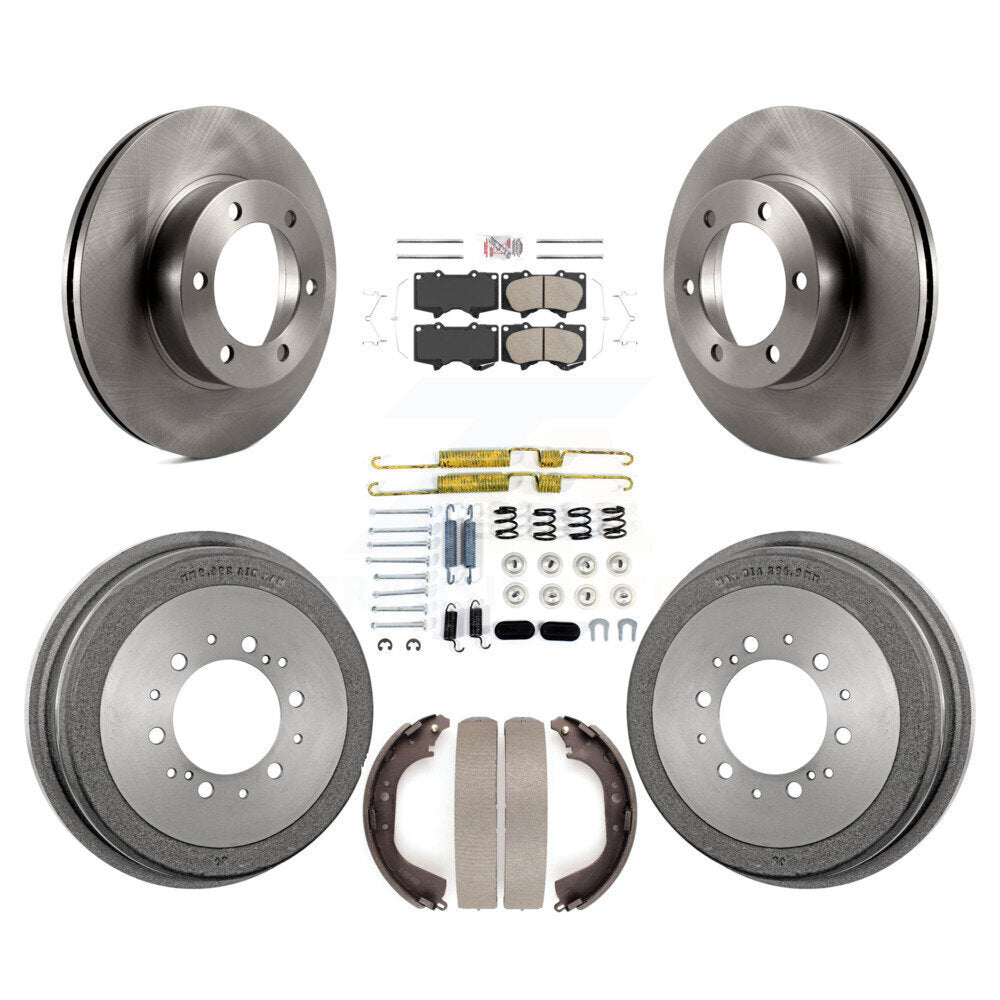 Front Rear Disc Brake Rotors Ceramic Pads And Drum Kit (7Pc) For Toyota Tundra K8A-100330