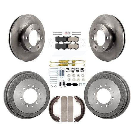 Front Rear Disc Brake Rotors Ceramic Pads And Drum Kit (7Pc) For Toyota Tundra K8A-100330