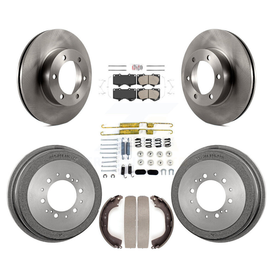 Front Rear Disc Brake Rotors Ceramic Pads And Drum Kit (7Pc) For Toyota Tundra K8A-100330
