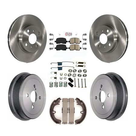Front Rear Disc Brake Rotors Ceramic Pads And Drum Kit (7Pc) For Toyota Corolla K8A-100353