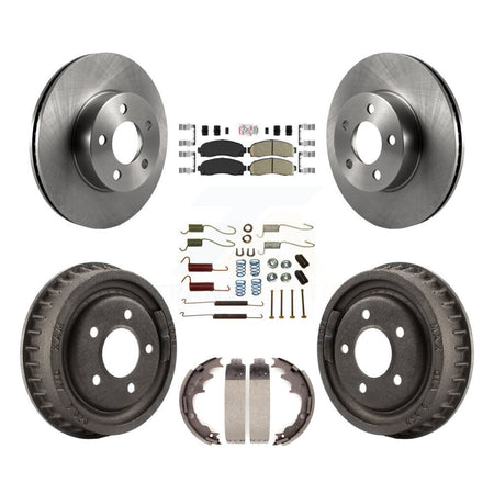 Front Rear Disc Brake Rotors Ceramic Pads And Drum Kit (7Pc) For Ford Ranger Mazda B4000 K8A-100357