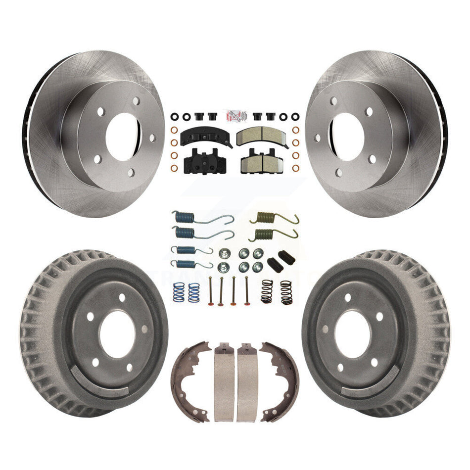 Front Rear Brake Rotors Semi-Metallic Pad & Drum Kit (7Pc) For Chevrolet Astro GMC Safari K8A-100363