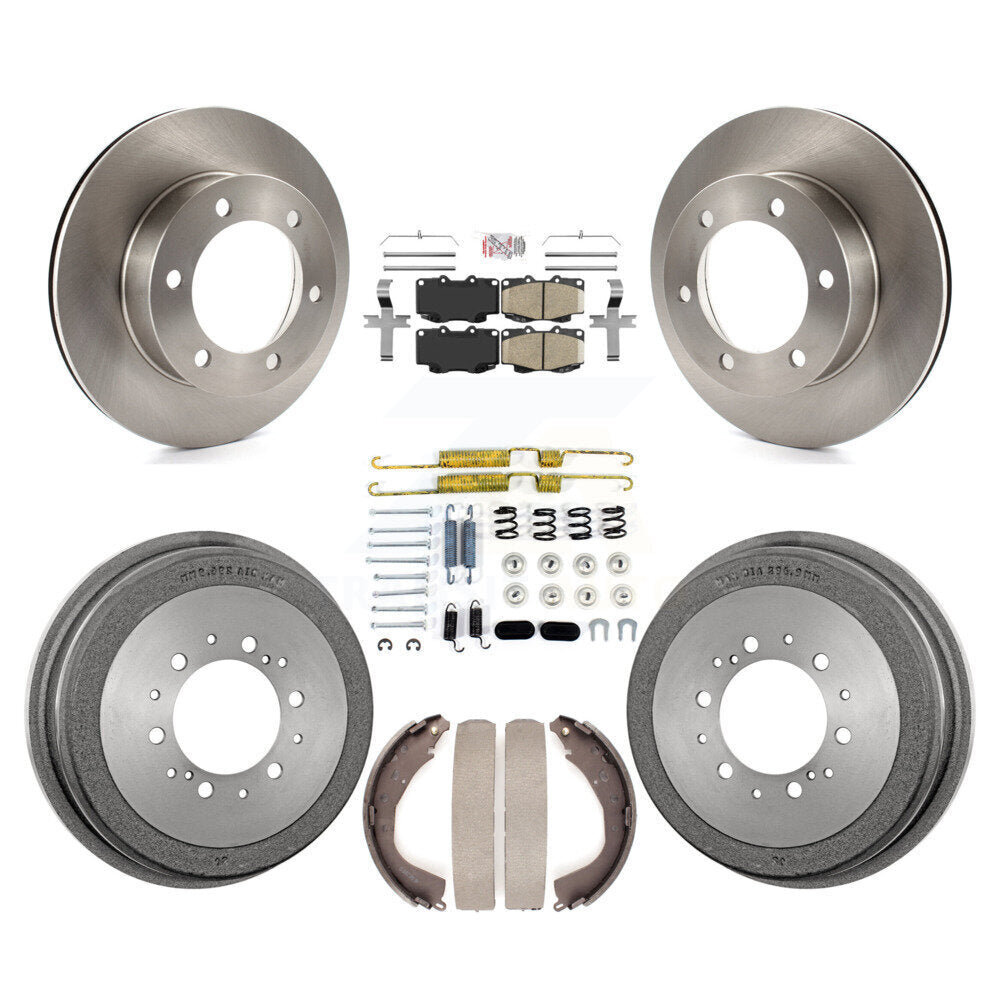 Front Rear Disc Brake Rotors Ceramic Pads And Drum Kit (7Pc) For Toyota Tacoma K8A-100368