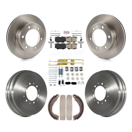 Front Rear Disc Brake Rotors Ceramic Pads And Drum Kit (7Pc) For Toyota Tacoma K8A-100369