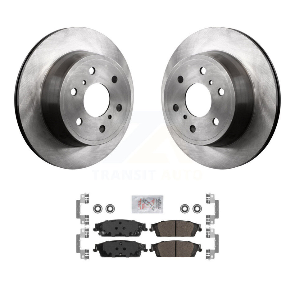 Rear Brake Rotor & Semi-Metallic Pad Kit For Chevrolet GMC Silverado 1500 Sierra Tahoe XL K8A-100386