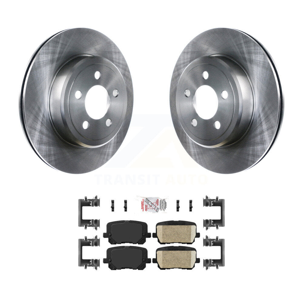 Rear Disc Brake Rotors And Ceramic Pads Kit For Dodge Charger Pursuit with RWD 5.7L K8A-100395