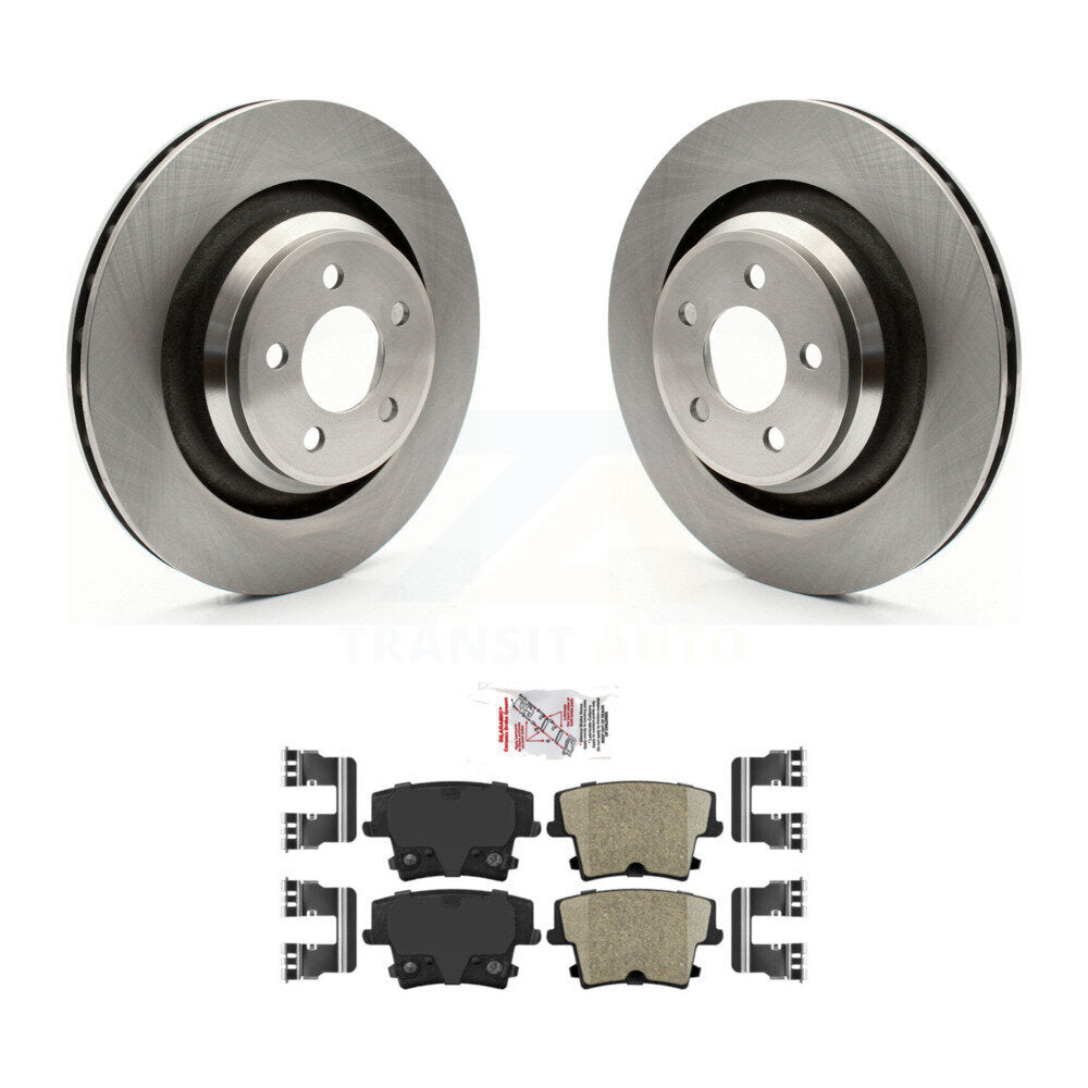 Rear Disc Brake Rotors And Ceramic Pad Kit For 2015 Dodge Charger R T Scat Pack with 6.4L K8A-100398