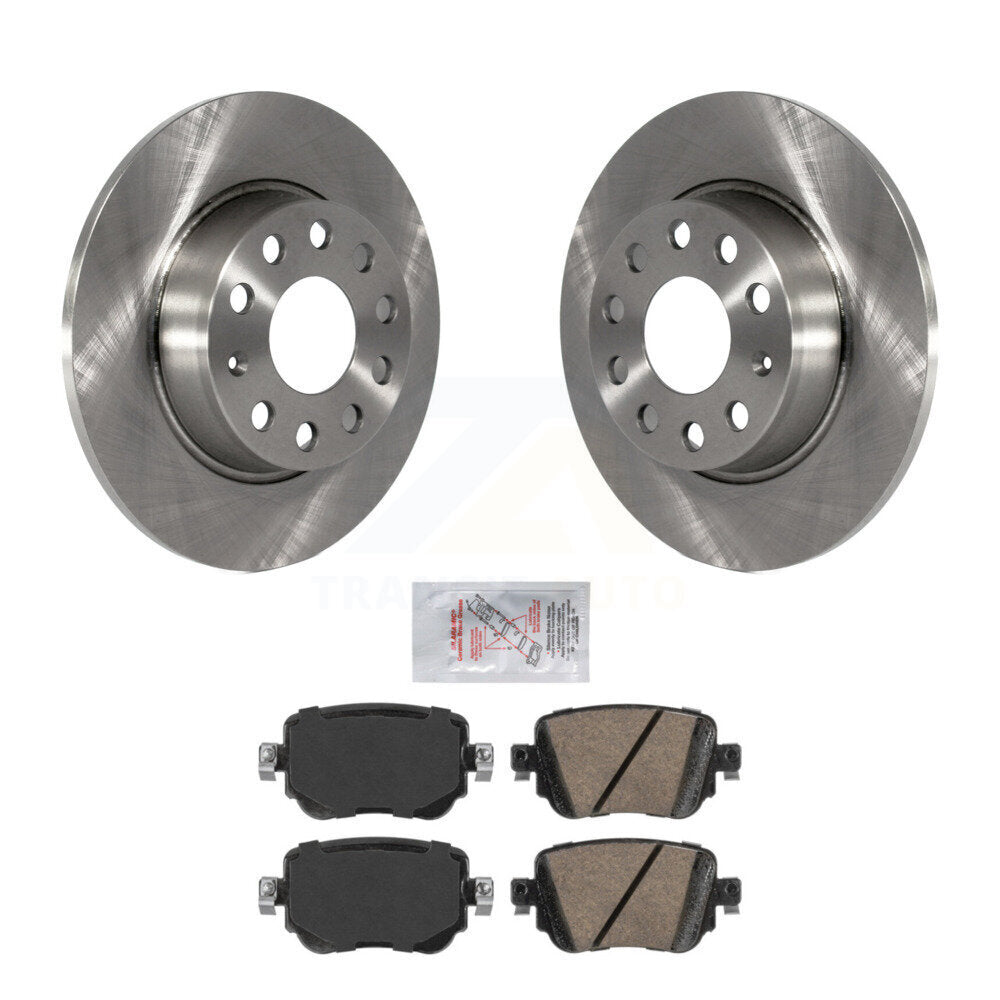 Rear Disc Brake Rotors Ceramic Pad Kit For Volkswagen Golf SportWagen Passat GTI Alltrack K8A-100418