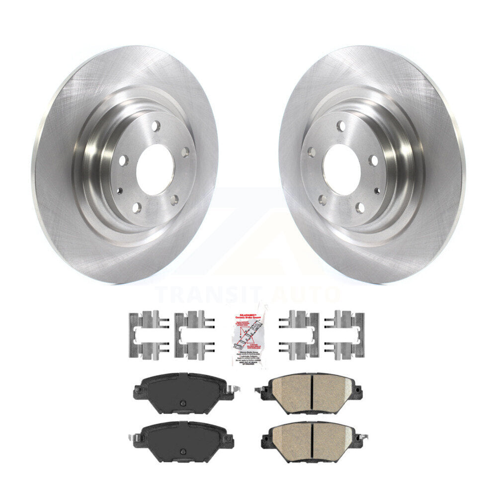 Rear Disc Brake Rotors And Ceramic Pads Kit For 2016-2023 Mazda CX-9 K8A-100430