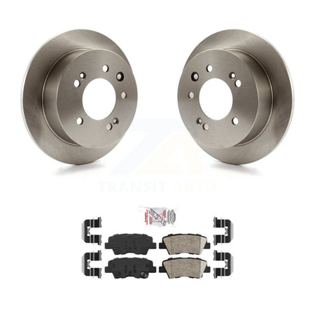 Rear Disc Brake Rotors And Ceramic Pads Kit For 2010 Hyundai Elantra Sedan From 03 23 10 K8A-100435