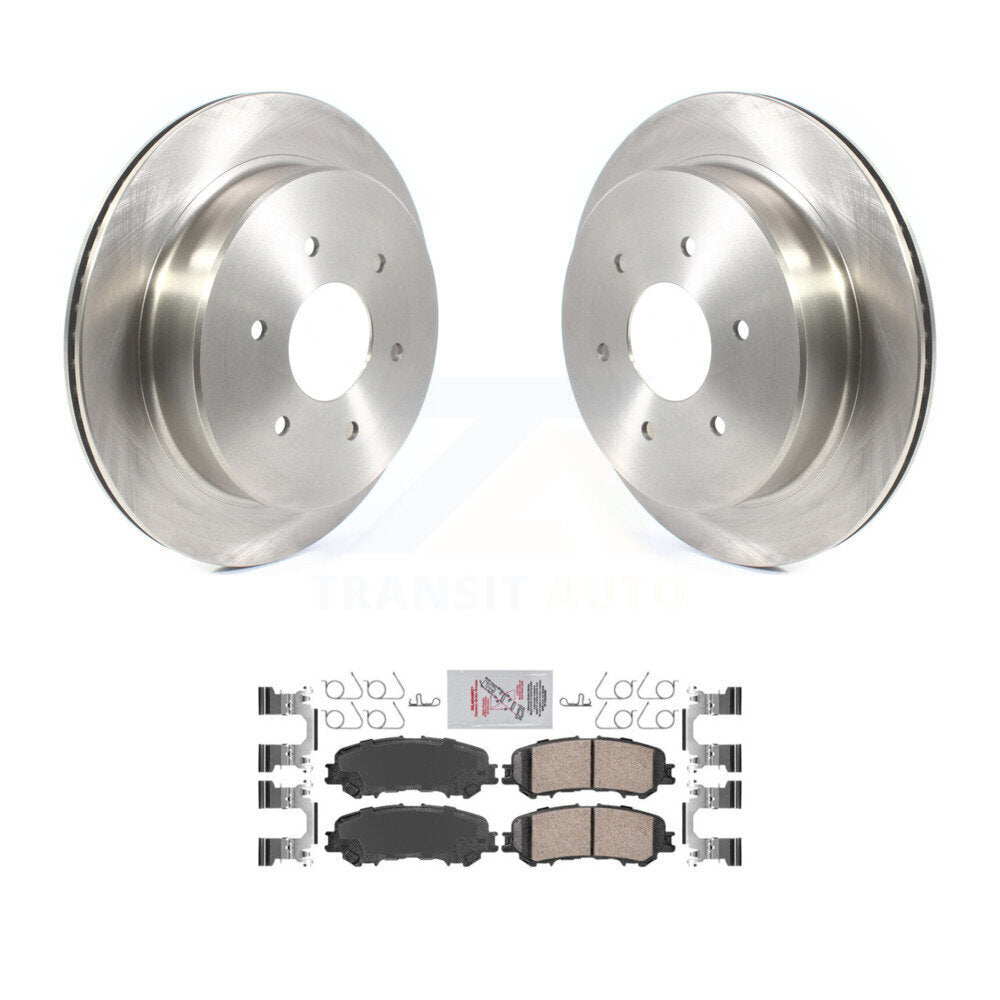 Rear Disc Brake Rotors And Ceramic Pads Kit For 2017-2023 Nissan TITAN K8A-100481