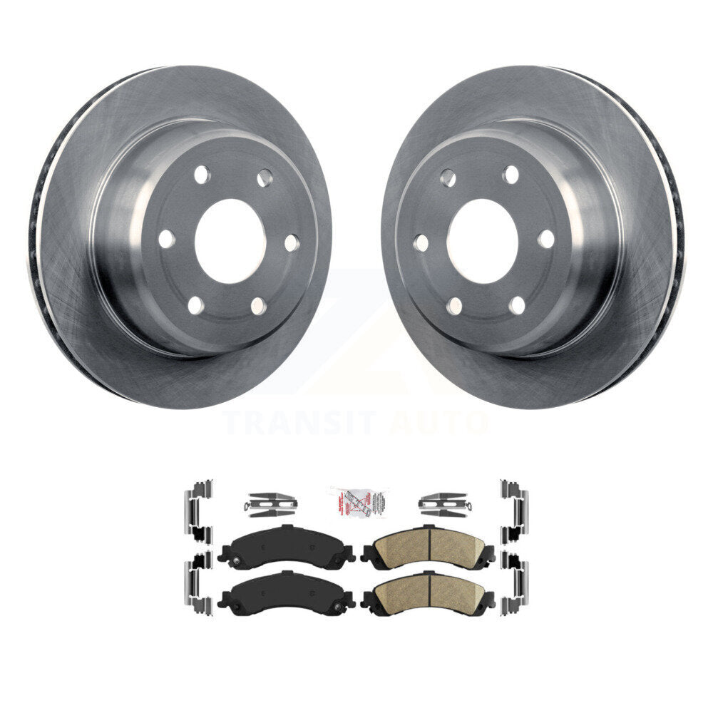Rear Brake Rotors Ceramic Pad Kit For Chevrolet GMC Silverado 1500 Sierra Avalanche Yukon K8A-100492
