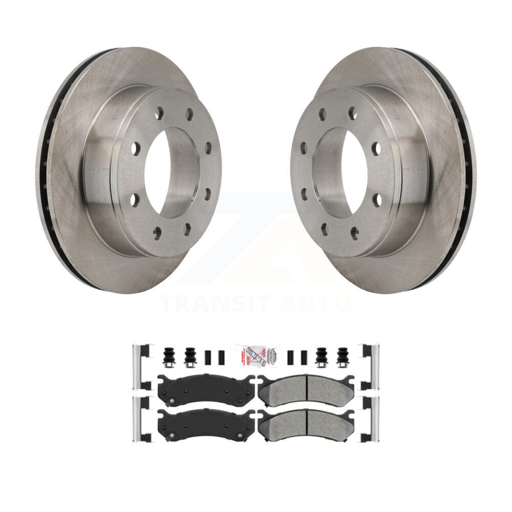 Rear Brake Rotors Semi-Metallic Pad Kit For Chevrolet GMC Sierra 2500 HD Silverado Hummer K8A-100497