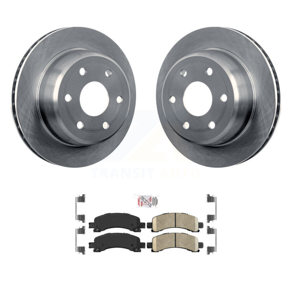 Rear Brake Rotors Ceramic Pad Kit For Chevrolet GMC Avalanche 1500 Express Yukon Tahoe XL K8A-100502