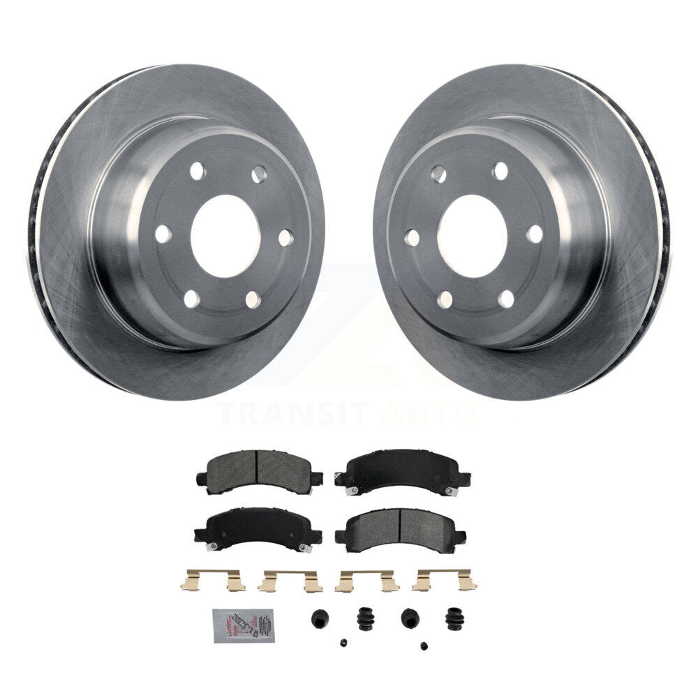 Rear Brake Rotors Semi-Metallic Pad Kit For Chevrolet GMC Avalanche 1500 Express Yukon XL K8A-100503
