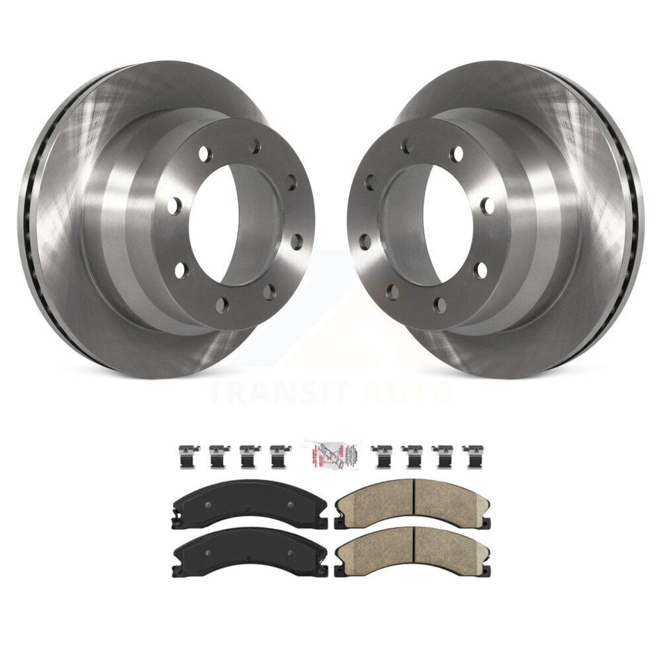 Rear Disc Brake Rotors And Ceramic Pads Kit For GMC Savana 3500 Chevrolet Express 4500 K8A-100570
