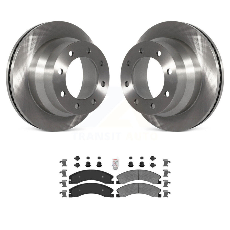 Rear Disc Brake Rotors & Semi-Metallic Pad Kit For GMC Savana 3500 Chevrolet Express 4500 K8A-100572