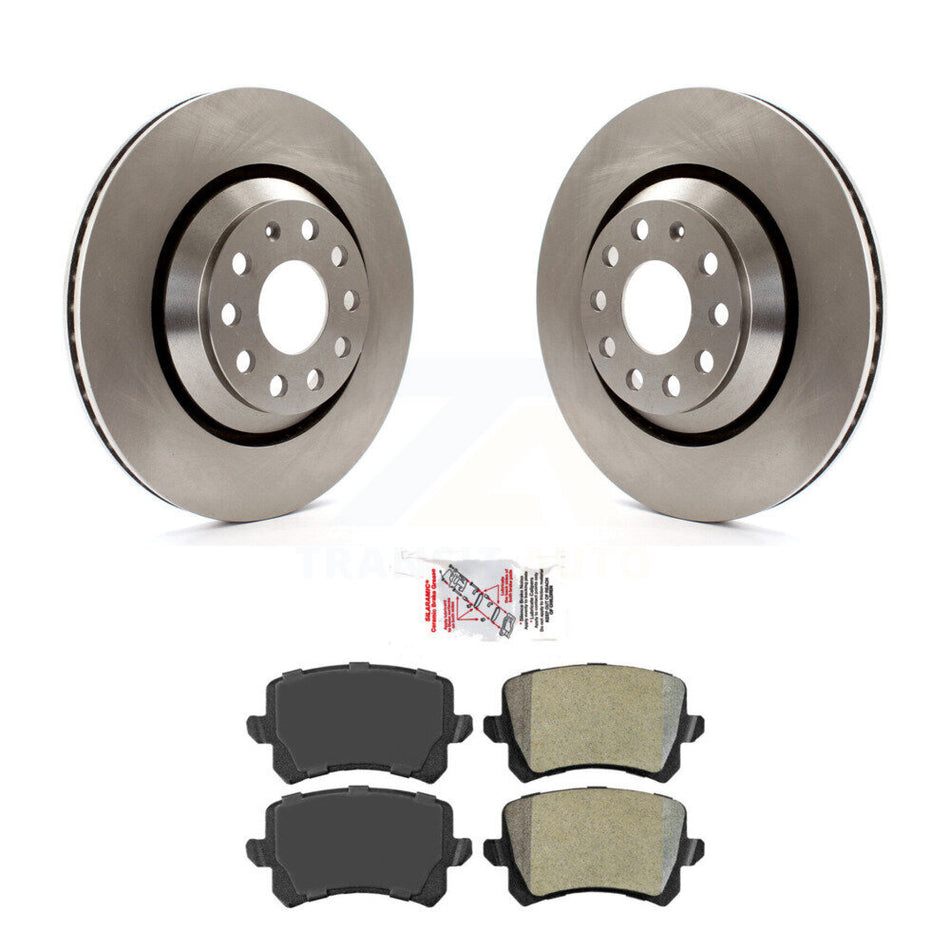 Rear Disc Brake Rotors And Semi-Metallic Pads Kit For 2009-2010 Volkswagen Passat CC K8A-100590