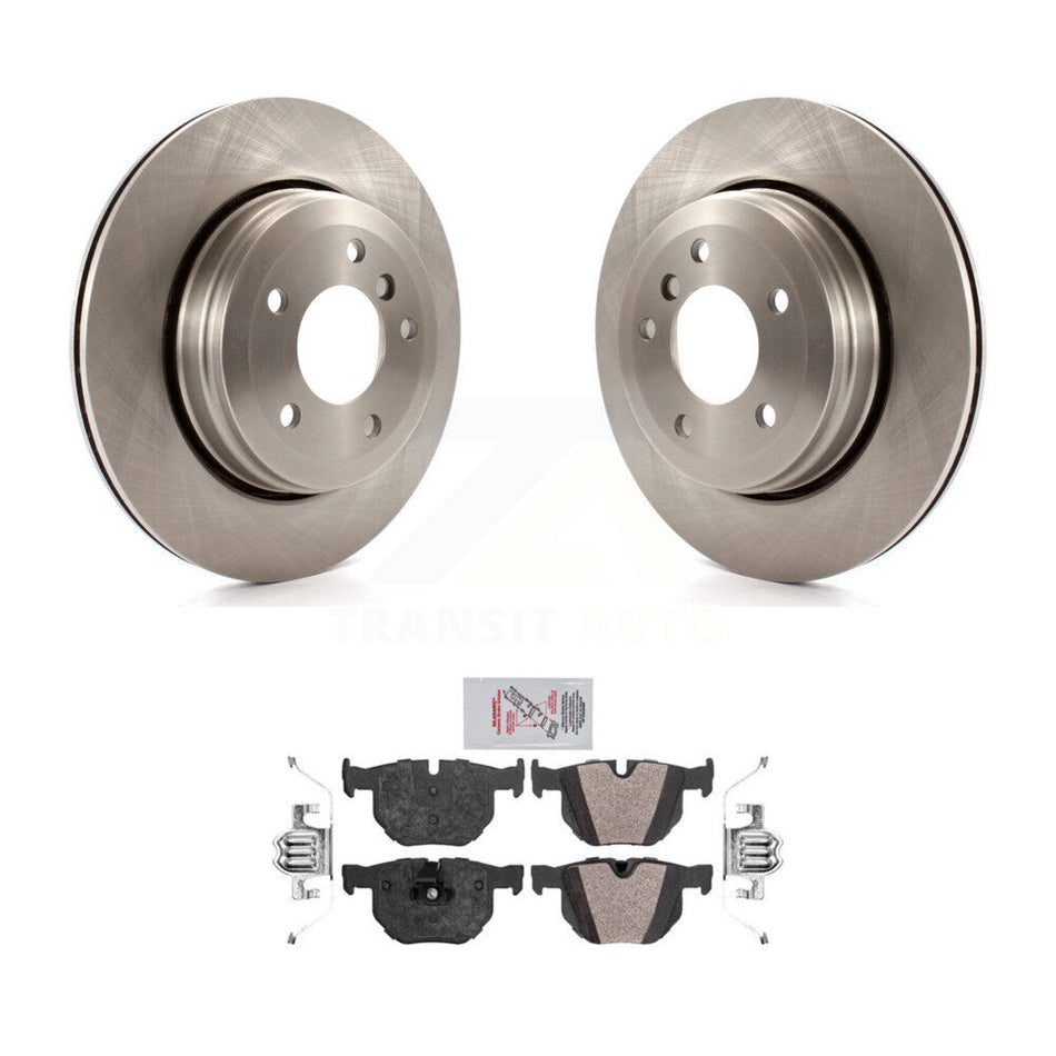 Rear Disc Brake Rotors And Semi-Metallic Pads Kit For BMW 530i 525i 528i K8A-100595