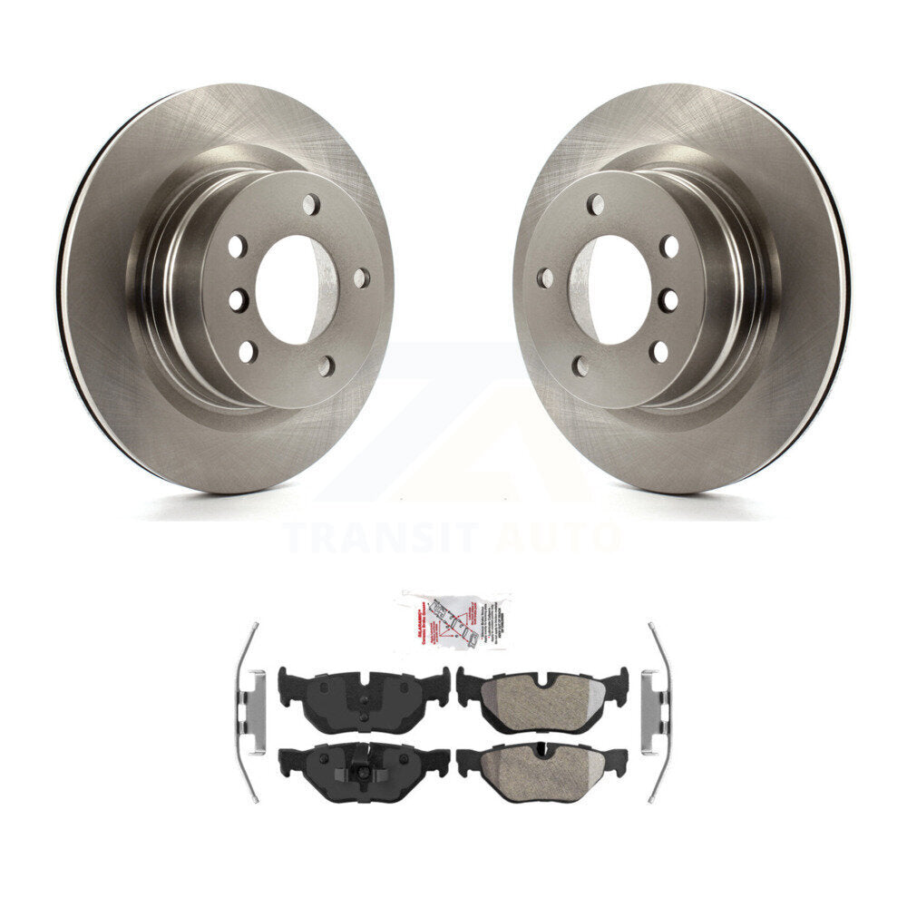 Rear Disc Brake Rotors And Semi-Metallic Pads Kit For 2008-2013 BMW 128i K8A-100597