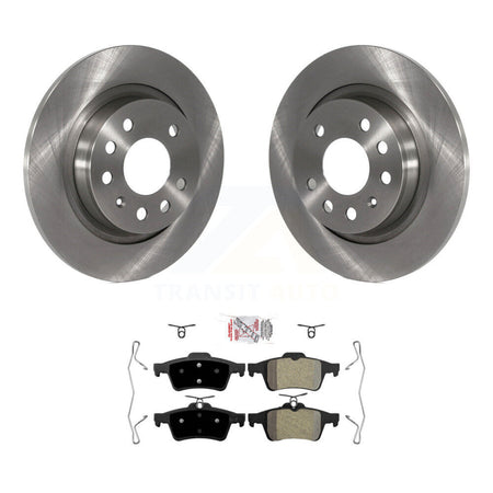 Rear Disc Brake Rotors And Semi-Metallic Pads Kit For Saab 9-3 9-3X With Solid Rotor K8A-100639