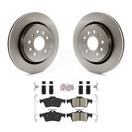 Rear Disc Brake Rotors And Ceramic Pads Kit For Saab 9-3 9-3X With Vented Rotor K8A-100640