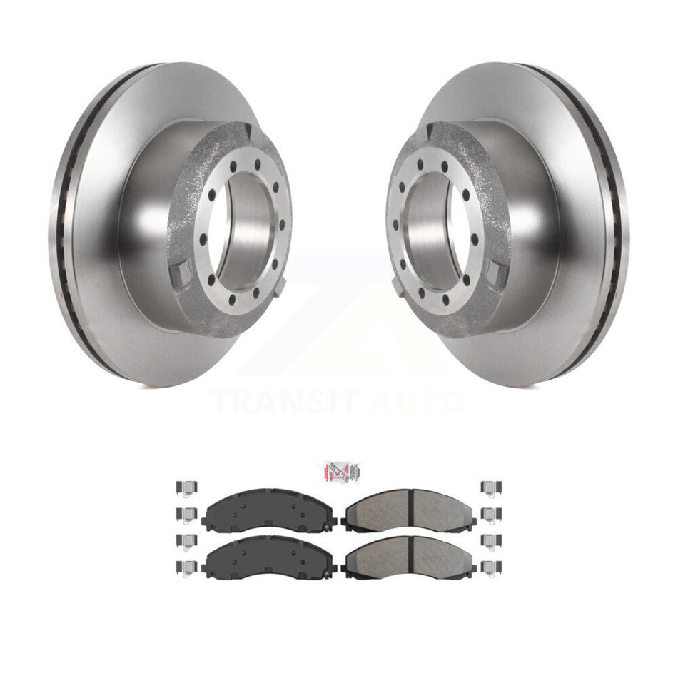 Rear Disc Brake Rotors And Semi-Metallic Pads Kit For Ford F-450 Super Duty F-550 F-600 K8A-100653