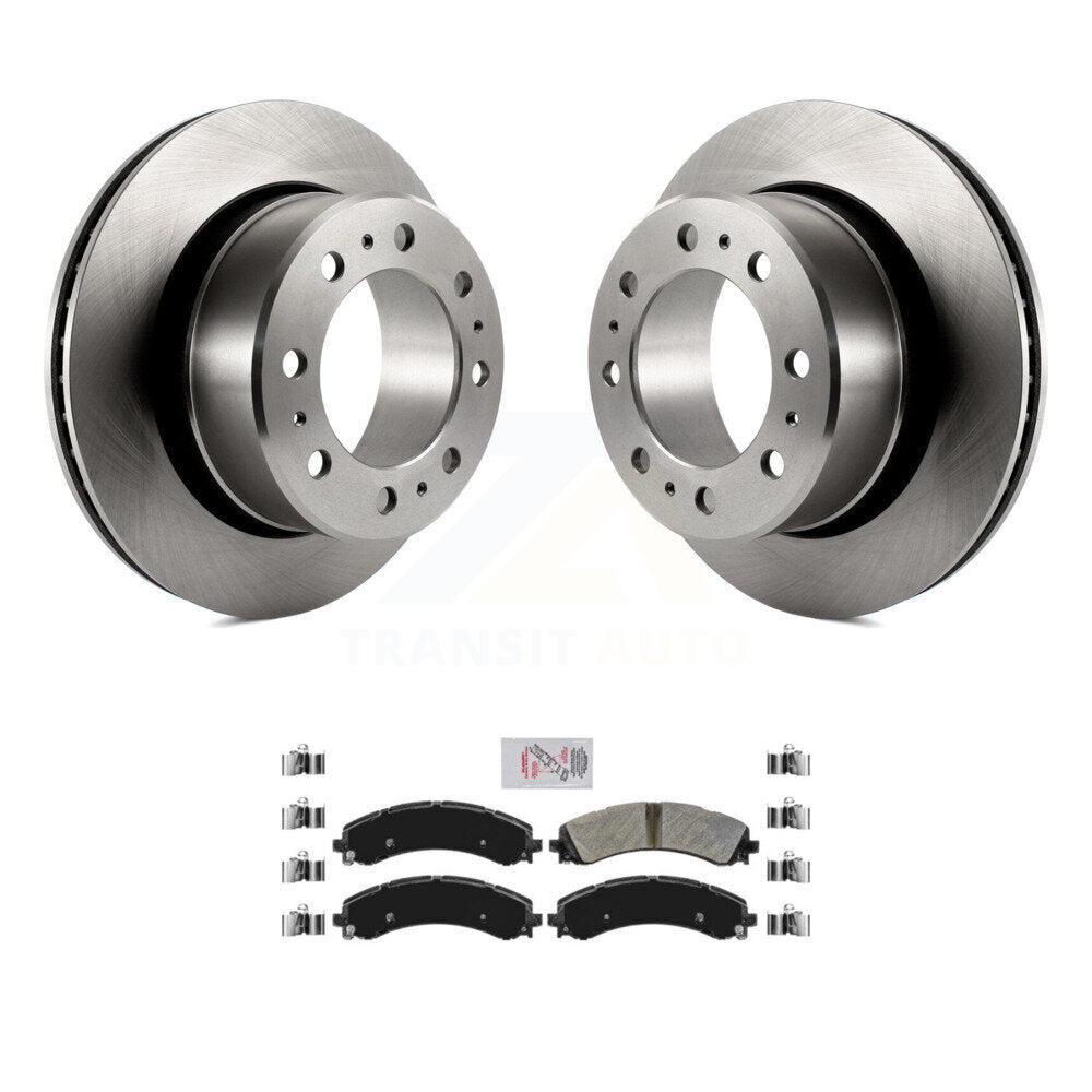 Rear Disc Brake Rotors Semi-Metallic Pad Kit For 2020-2021 Ram 3500 With Dual Wheels K8A-100660