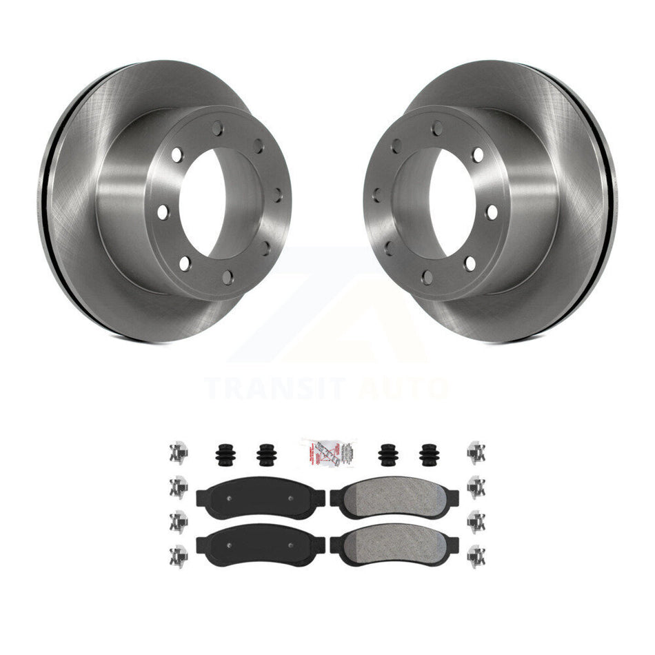 Rear Disc Brake Rotors And Semi-Metallic Pads Kit For Ford F-250 Super Duty F-350 K8A-100686