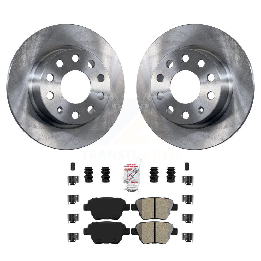 Rear Disc Brake Rotors And Semi-Metallic Pads Kit For Volkswagen Jetta Eos Audi A3 GTI K8A-100693