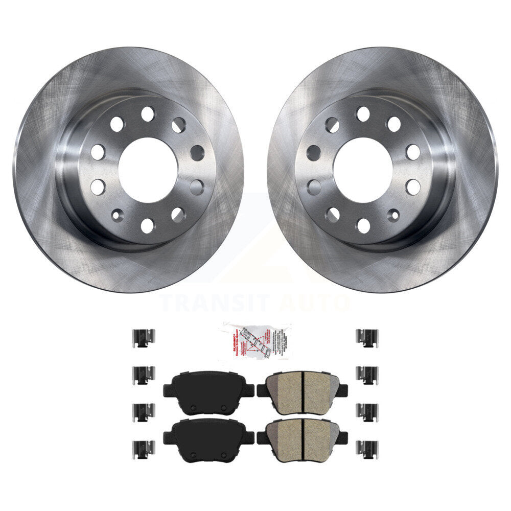 Rear Disc Brake Rotors And Semi-Metallic Pads Kit For Volkswagen Jetta Eos Audi A3 GTI K8A-100695
