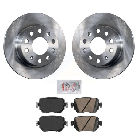Rear Disc Brake Rotors And Ceramic Pads Kit For 2015 Volkswagen Golf SportWagen K8A-100696