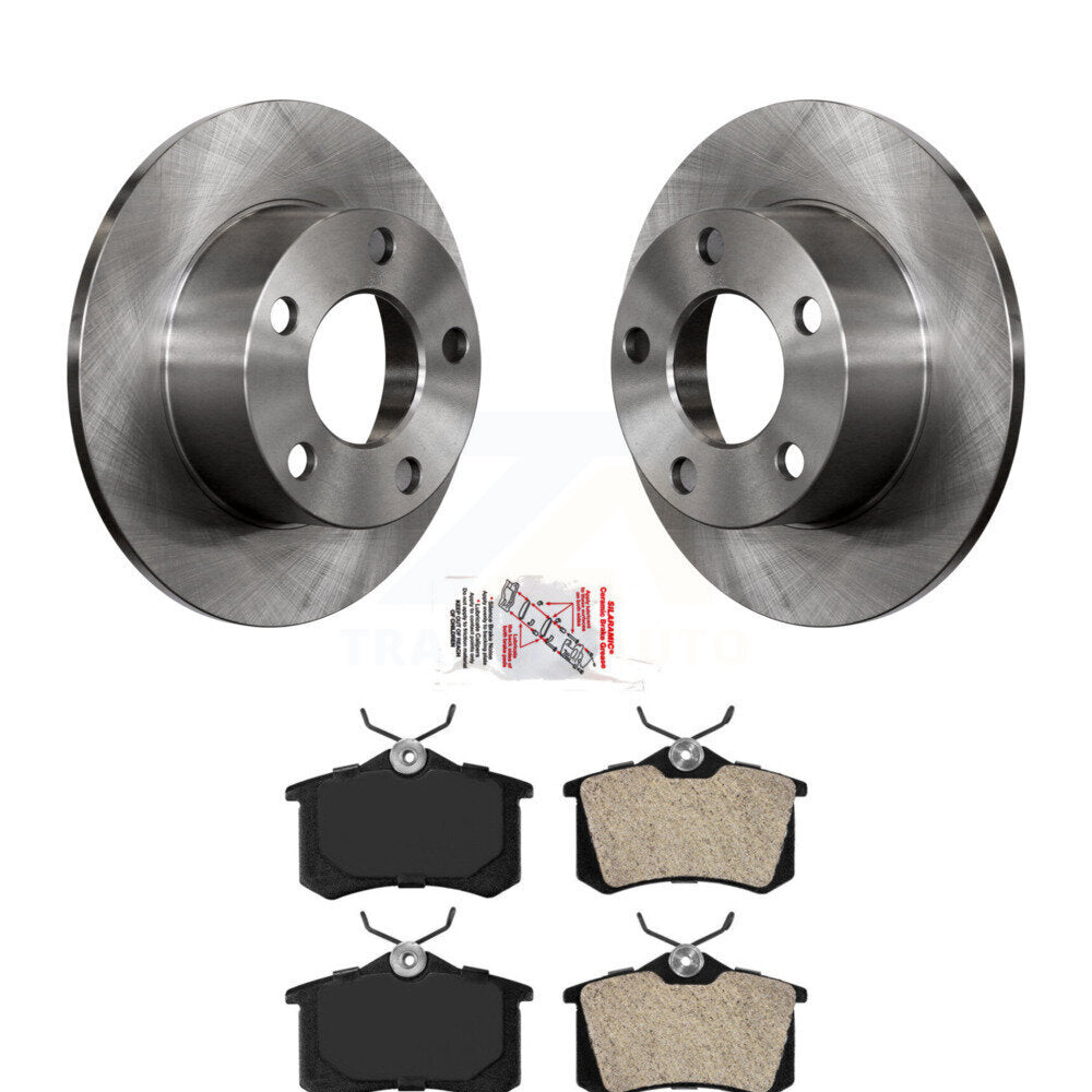 Rear Disc Brake Rotors And Semi-Metallic Pads Kit For Volkswagen Passat Audi A6 K8A-100698