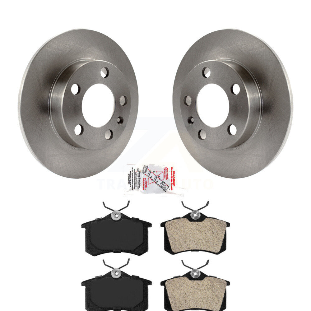 Rear Disc Brake Rotors And Semi-Metallic Pads Kit For 2007-2010 Volkswagen Beetle K8A-100702