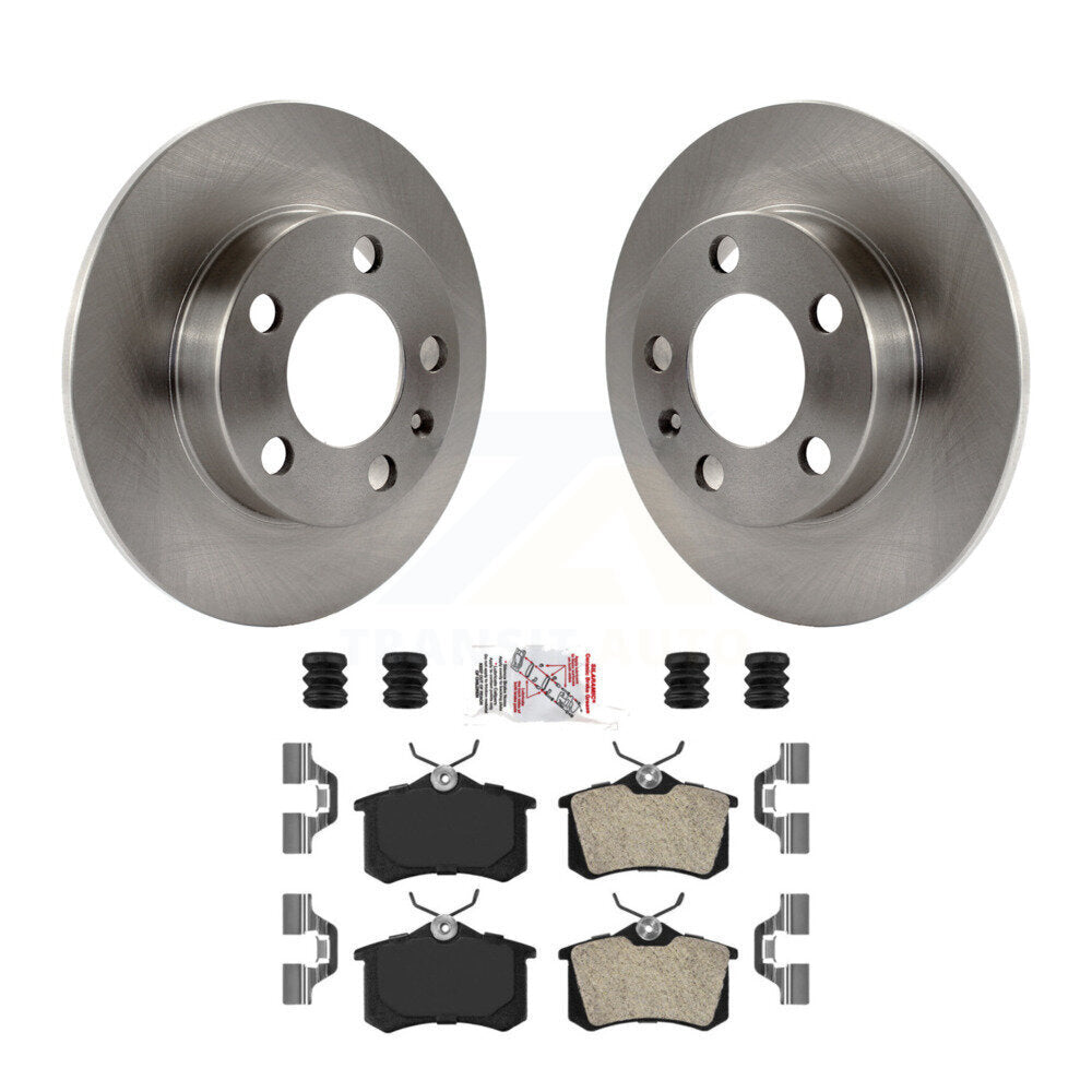 Rear Disc Brake Rotors And Semi-Metallic Pads Kit For 2007-2010 Volkswagen Beetle K8A-100704