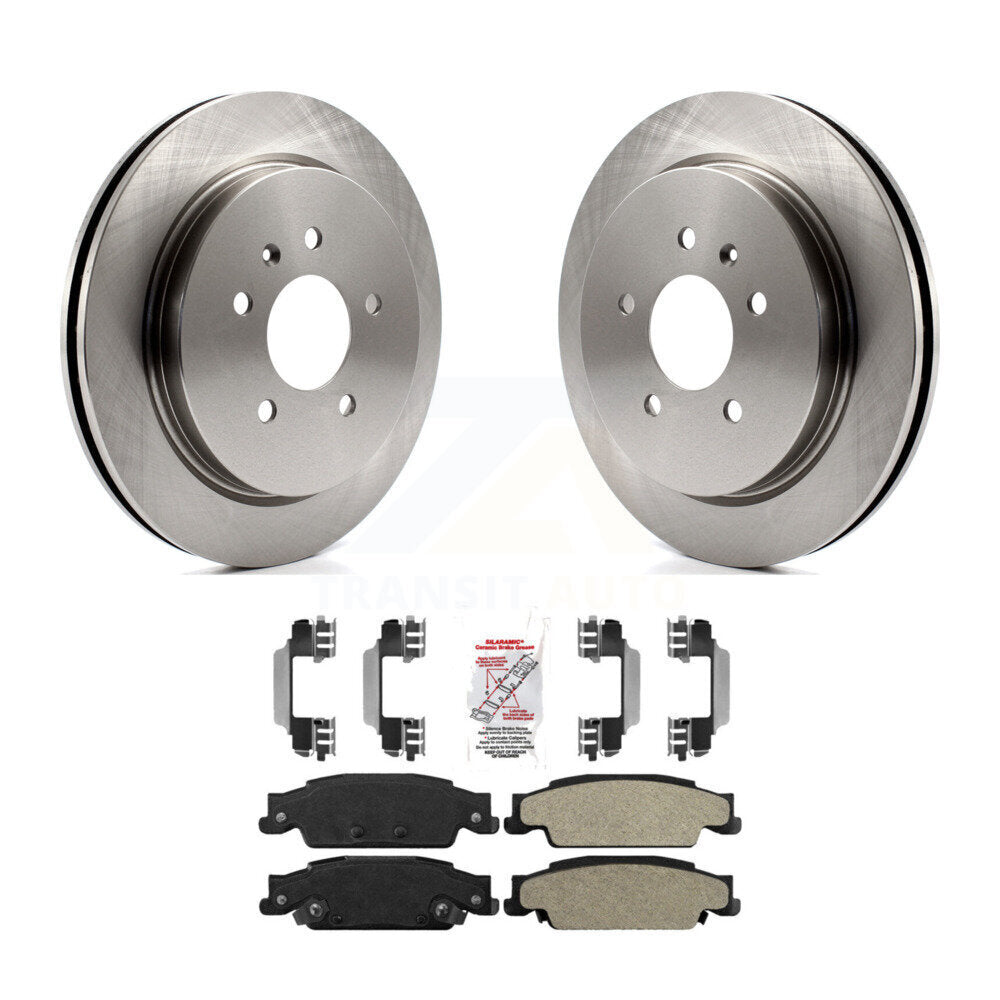 Rear Disc Brake Rotors And Semi-Metallic Pads Kit For Cadillac CTS STS K8A-100728