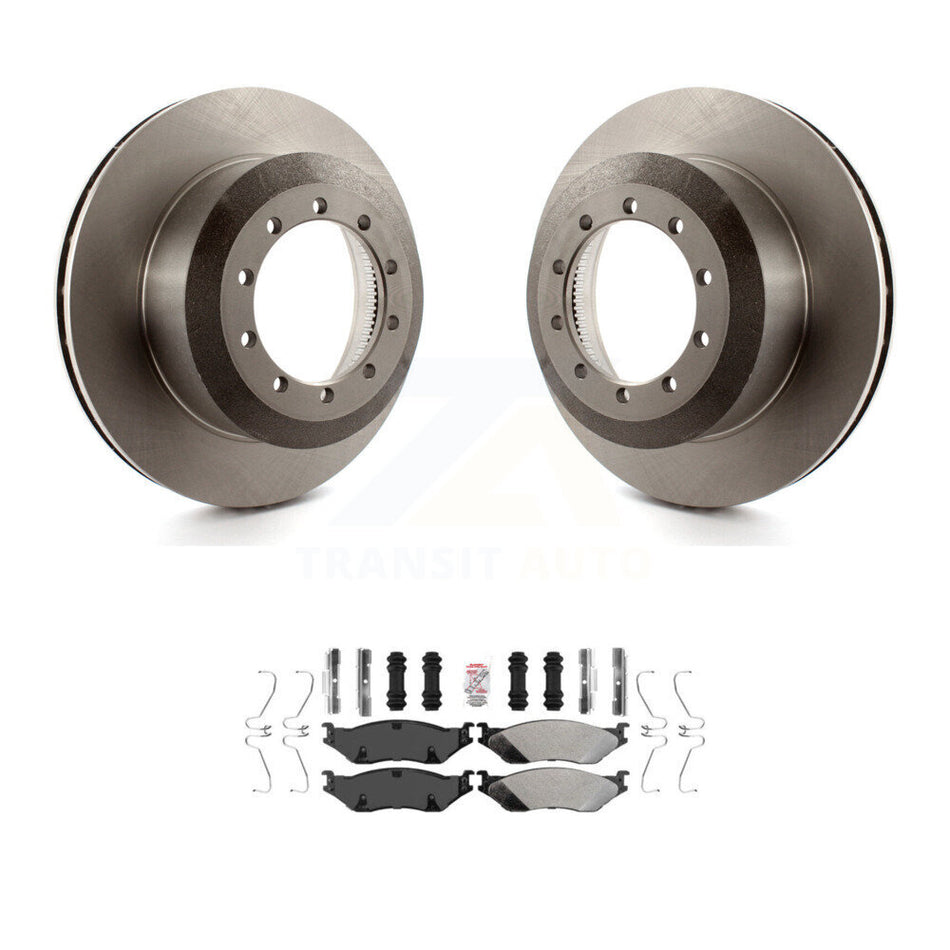 Rear Brake Rotor And Semi-Metallic Pad Kit For Ford F-550 Super Duty F-450 F-53 Motorhome K8A-100732