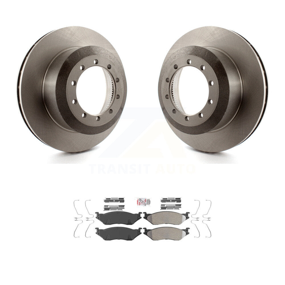 Rear Brake Rotor And Semi-Metallic Pad Kit For Ford F-550 Super Duty F-450 F-53 Motorhome K8A-100733