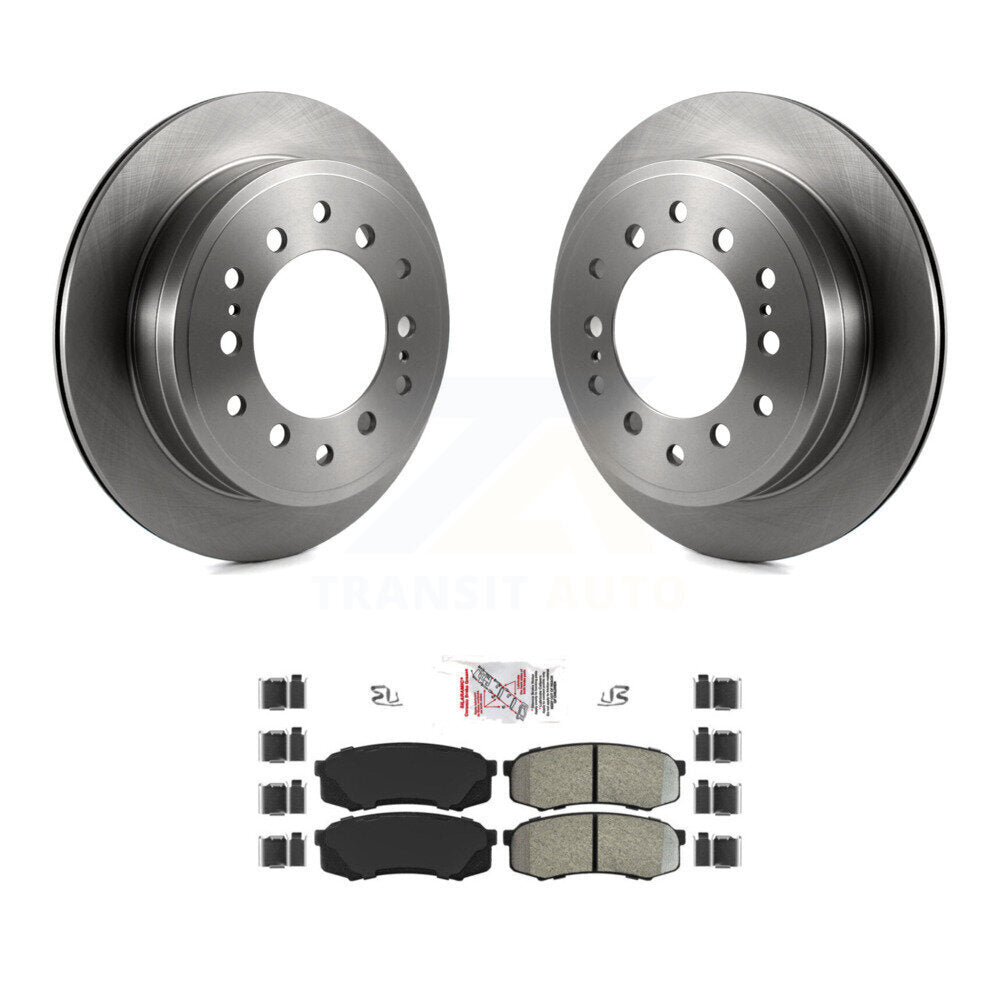 Rear Brake Rotors Semi-Metallic Pad Kit For Toyota 4Runner FJ Cruiser Sequoia Lexus GX470 K8A-100751