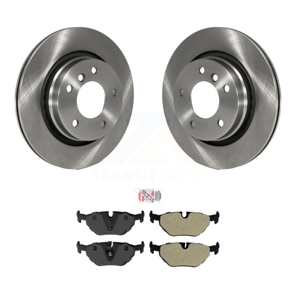 Rear Brake Rotor And Semi-Metallic Pad Kit For BMW 325i 325Ci 328i 323Ci 323i 328is 328Ci K8A-100754