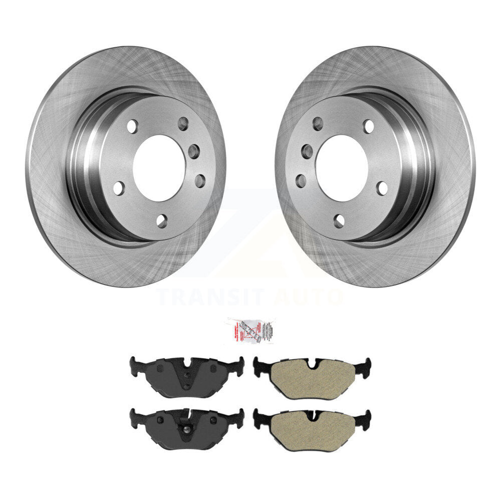 Rear Disc Brake Rotors And Semi-Metallic Pads Kit For BMW 318i 328i 328is 323is 318is K8A-100755