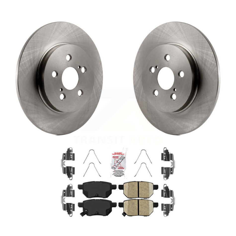 Rear Disc Brake Rotors And Ceramic Pads Kit For Lexus CT200h K8A-100796