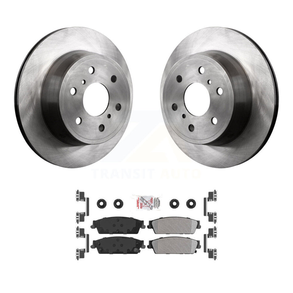 Rear Brake Rotors Semi-Metallic Pad Kit For Chevrolet GMC Sierra 1500 Silverado Avalanche K8A-100805