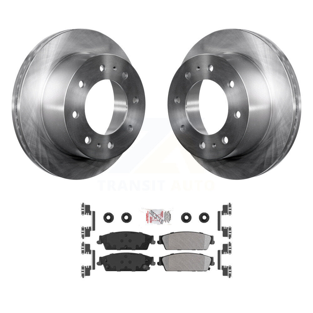 Rear Disc Brake Rotors And Semi-Metallic Pad Kit For 2011 Chevrolet Silverado 1500 Hybrid K8A-100807