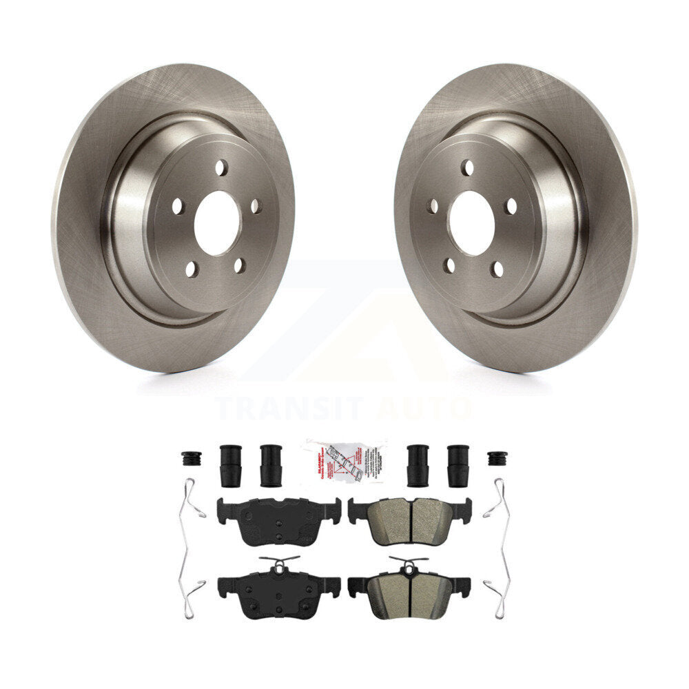 Rear Brake Rotors Semi-Metallic Pad Kit For Ford Edge Fusion Lincoln Nautilus MKX MKZ SSV K8A-100867
