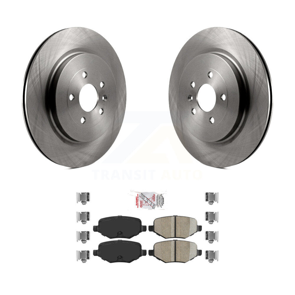 Rear Brake Rotor Ceramic Pad Kit For Ford Explorer Police Interceptor Utility Flex Taurus K8A-100897