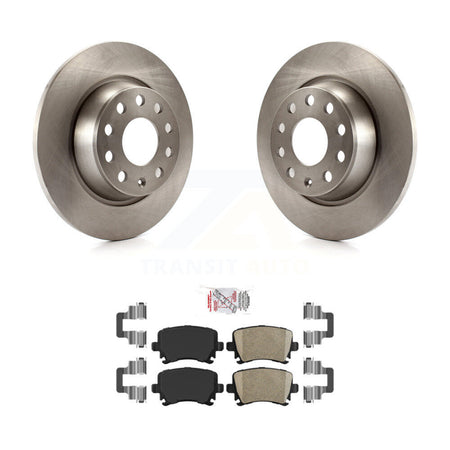 Rear Brake Rotor Ceramic Pad Kit For Volkswagen Tiguan CC Jetta Audi Q3 Quattro Passat A3 K8A-100924