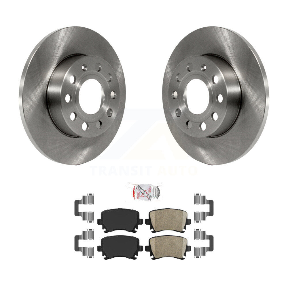 Rear Disc Brake Rotors And Ceramic Pads Kit For Volkswagen Jetta Rabbit Audi A3 Quattro K8A-100926