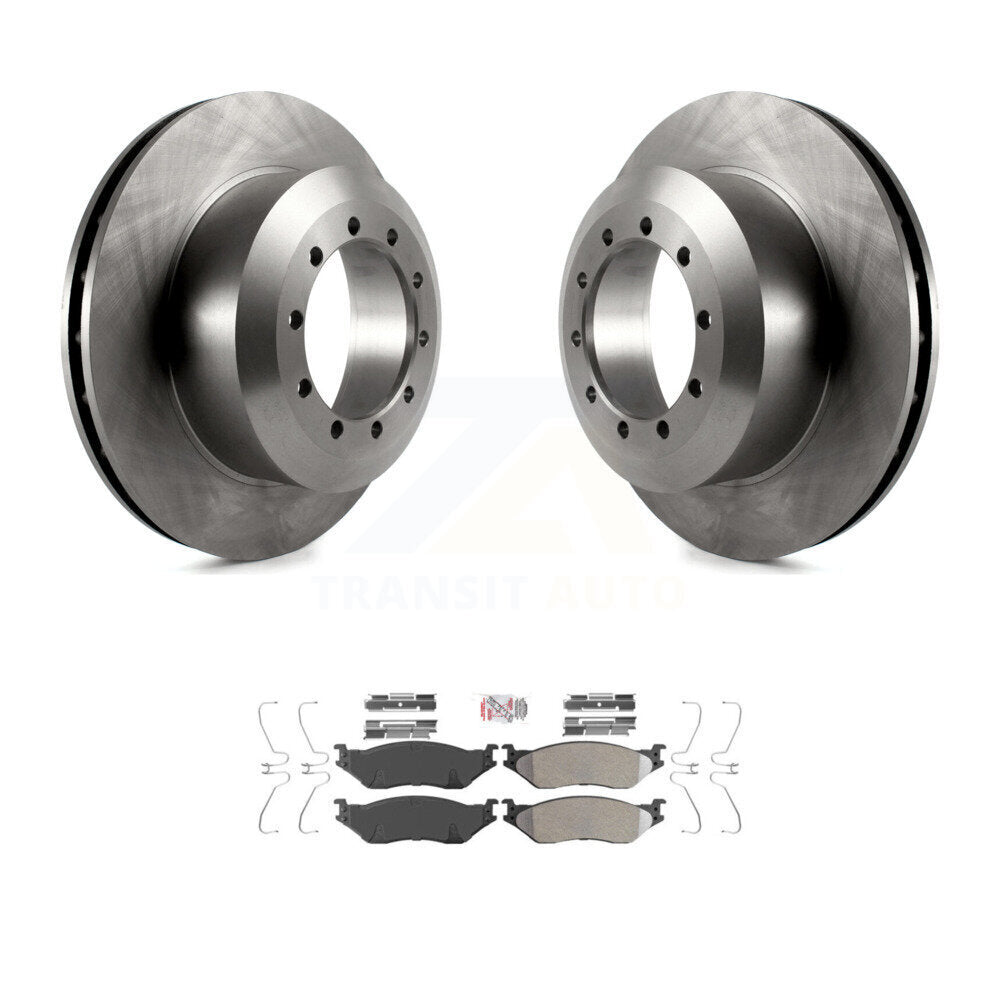 Rear Brake Rotor & Semi-Metallic Pad Kit For Ford F-53 Motorhome Chassis E-550 Super Duty K8A-100952